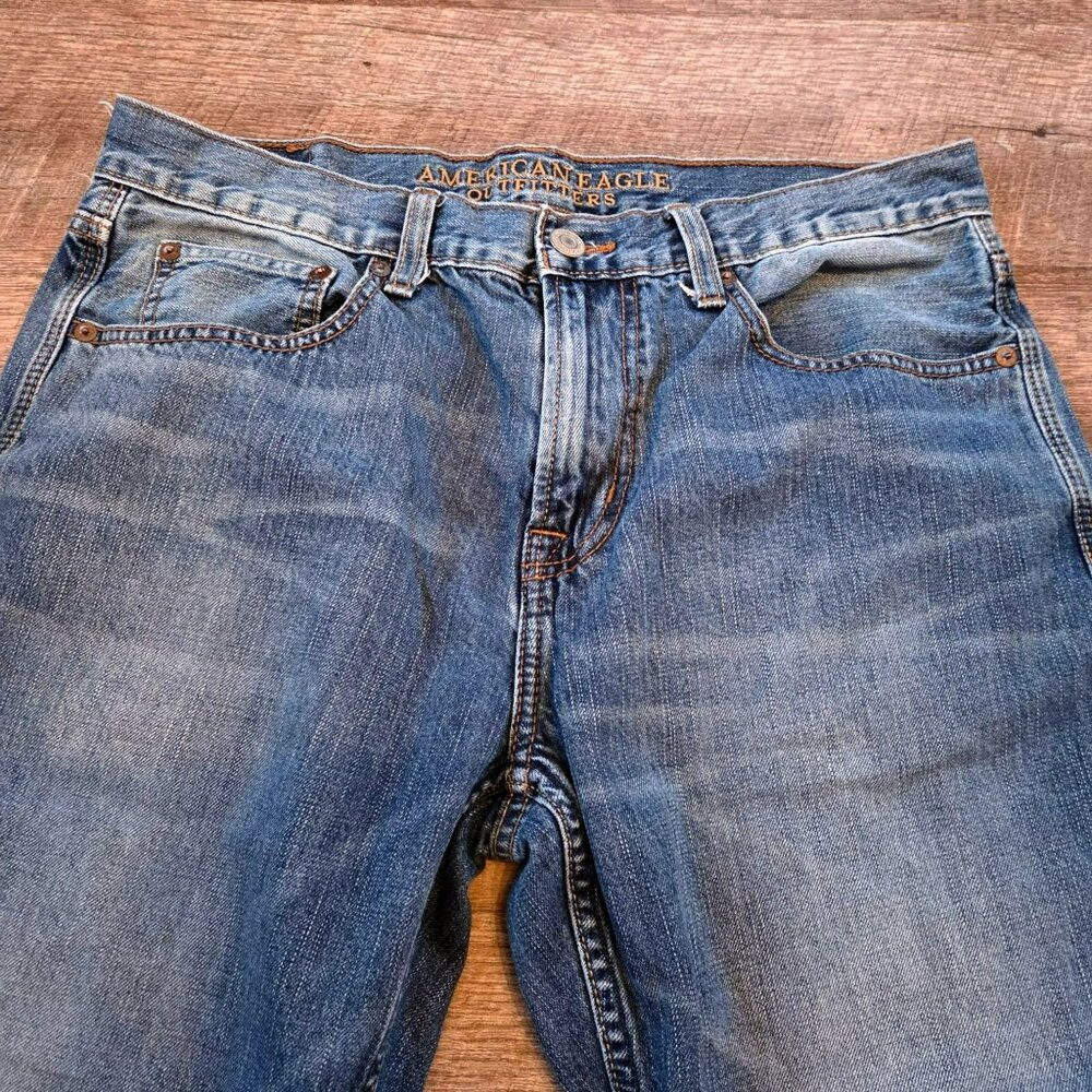 American Eagle Outfitters Size 32/34 RN54485 Denim Blue Jeans - Picture 4 of 9